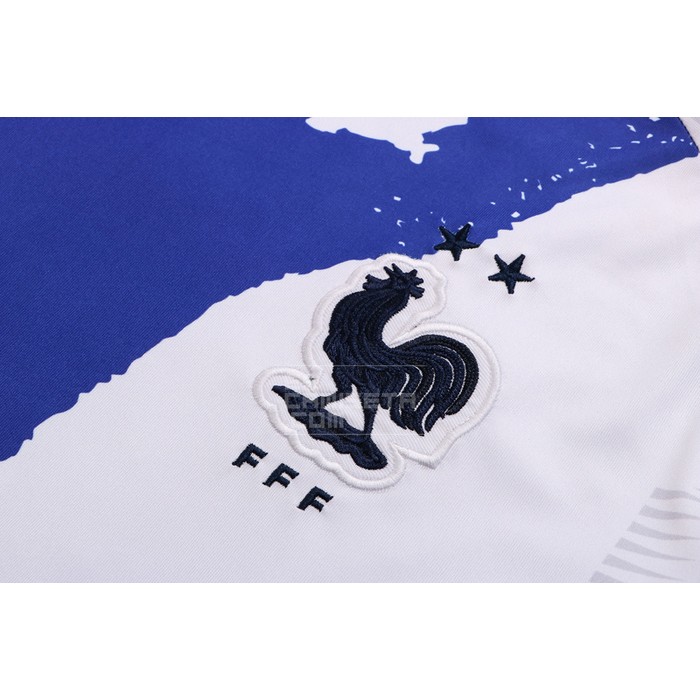 Camiseta de Entrenamiento Francia 22-23 Blanco Rojo Azul - Haga un click en la imagen para cerrar